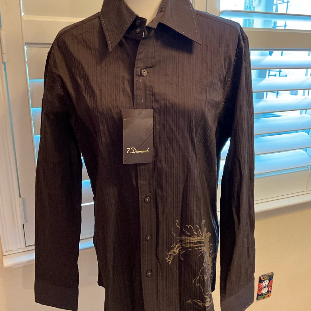 7 Diamonds Men's Long Sleeve Large Shirt NWT